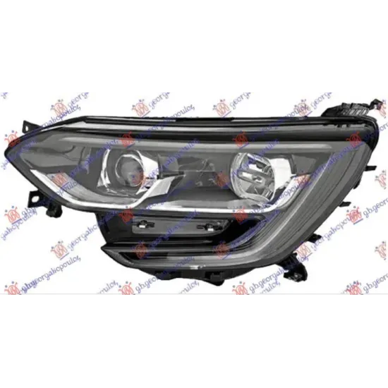 HEAD LAMP ELECTRIC (H7/H7) BLACK WITH LED DRL (TURKEY)