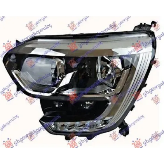 HEAD LAMP ELECTRIC (H7/H7) CHROME WITH LED DRL (E) (TURKEY)